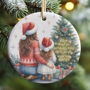 Mother Daughter Inspirational Quote Ornament Round Christmas Ornament